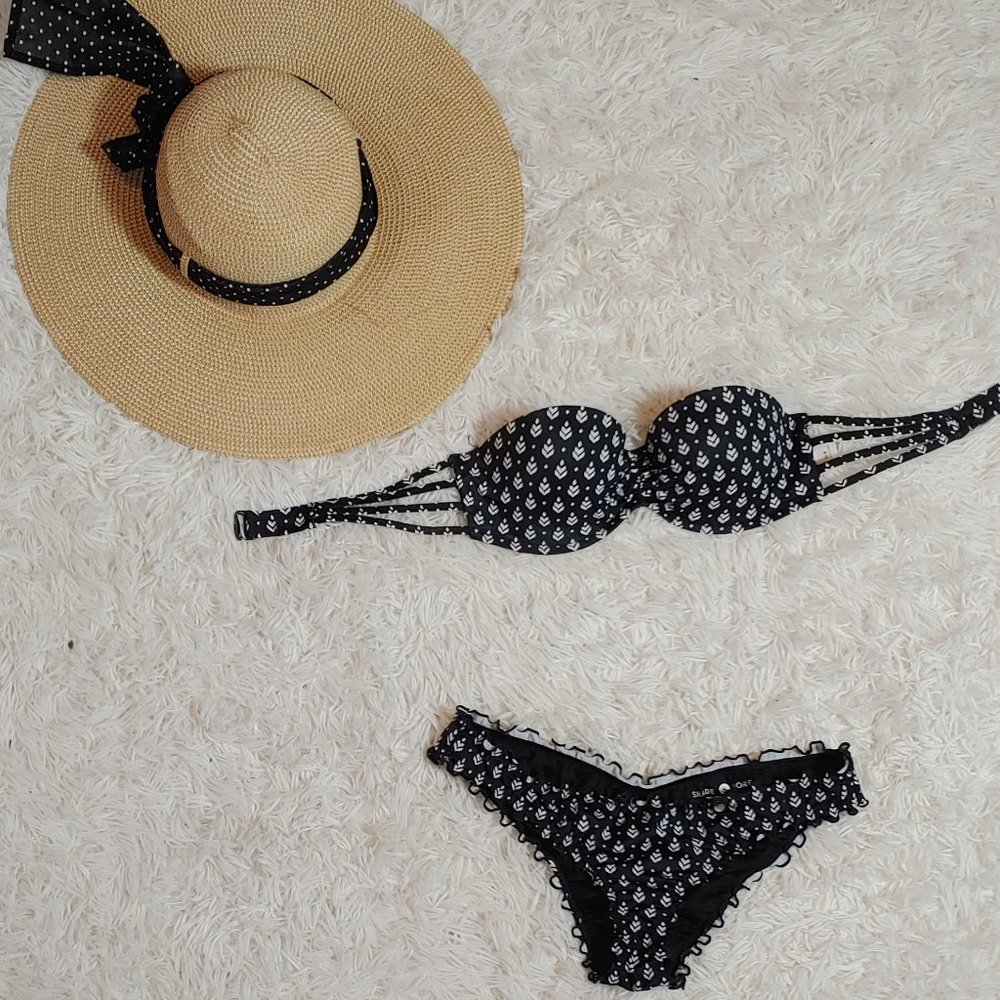 Target Navy Blue Polka Dot Bikini Removable Straps